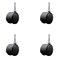Service Caster 2-3/8'' Chair Casters Nylon Hood Twin Wheel 5/16'' Grip Neck Stem , 4PK SCC-GN02S60-NYS-4 - alternate 1